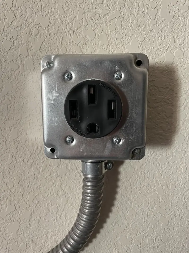 NEMA 14-50 outlet installed for Electrical Panel Upgrade in Littlefield