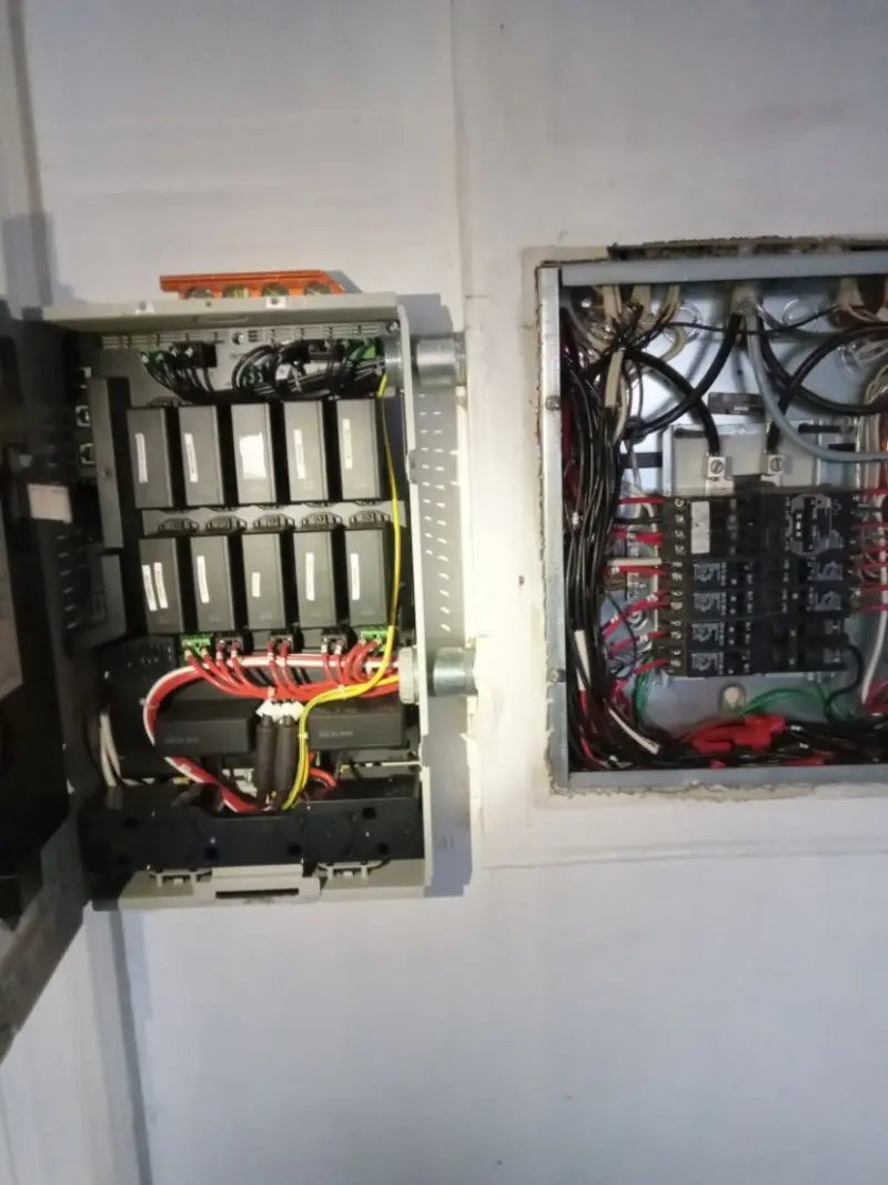 Electrical panel upgrade completed for Security Camera Wiring in Littlefield